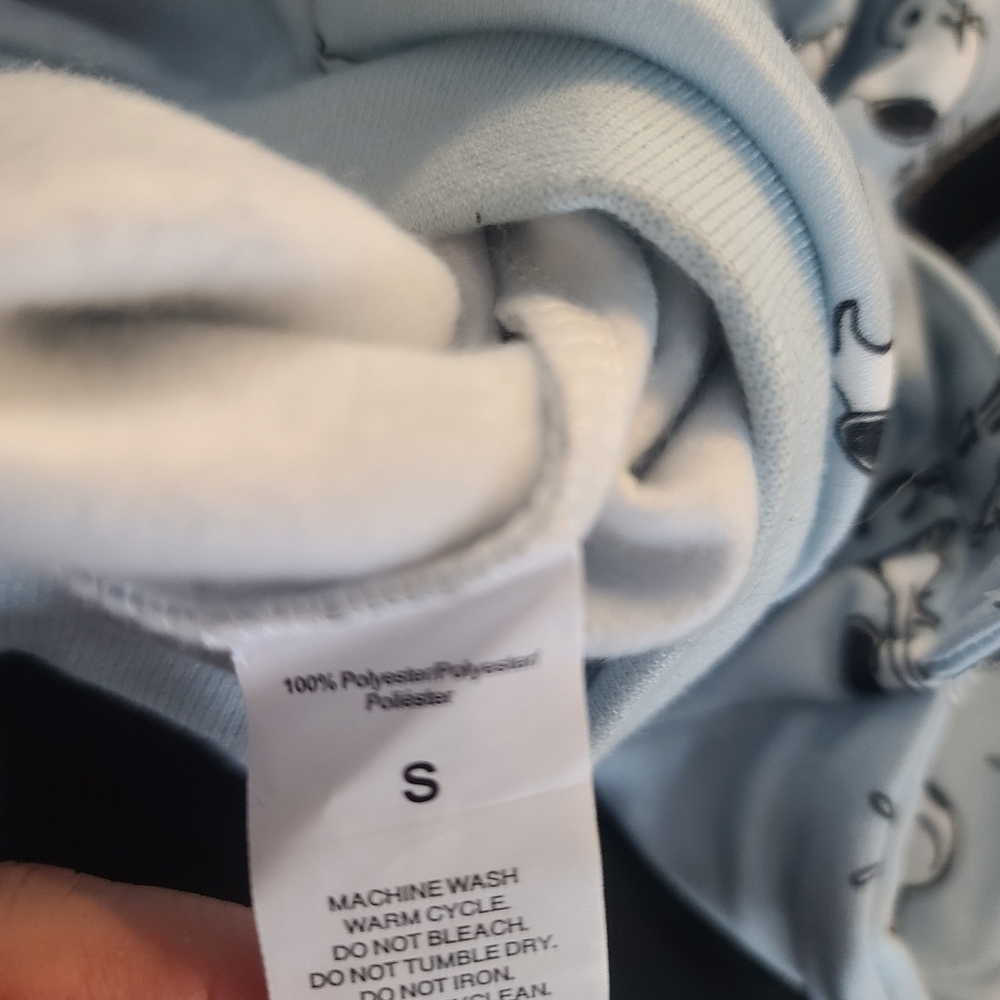Nwot Snoopy Light Blue Dog Hoodie. Small, Fits Like A Medium - Picture 7 of 10